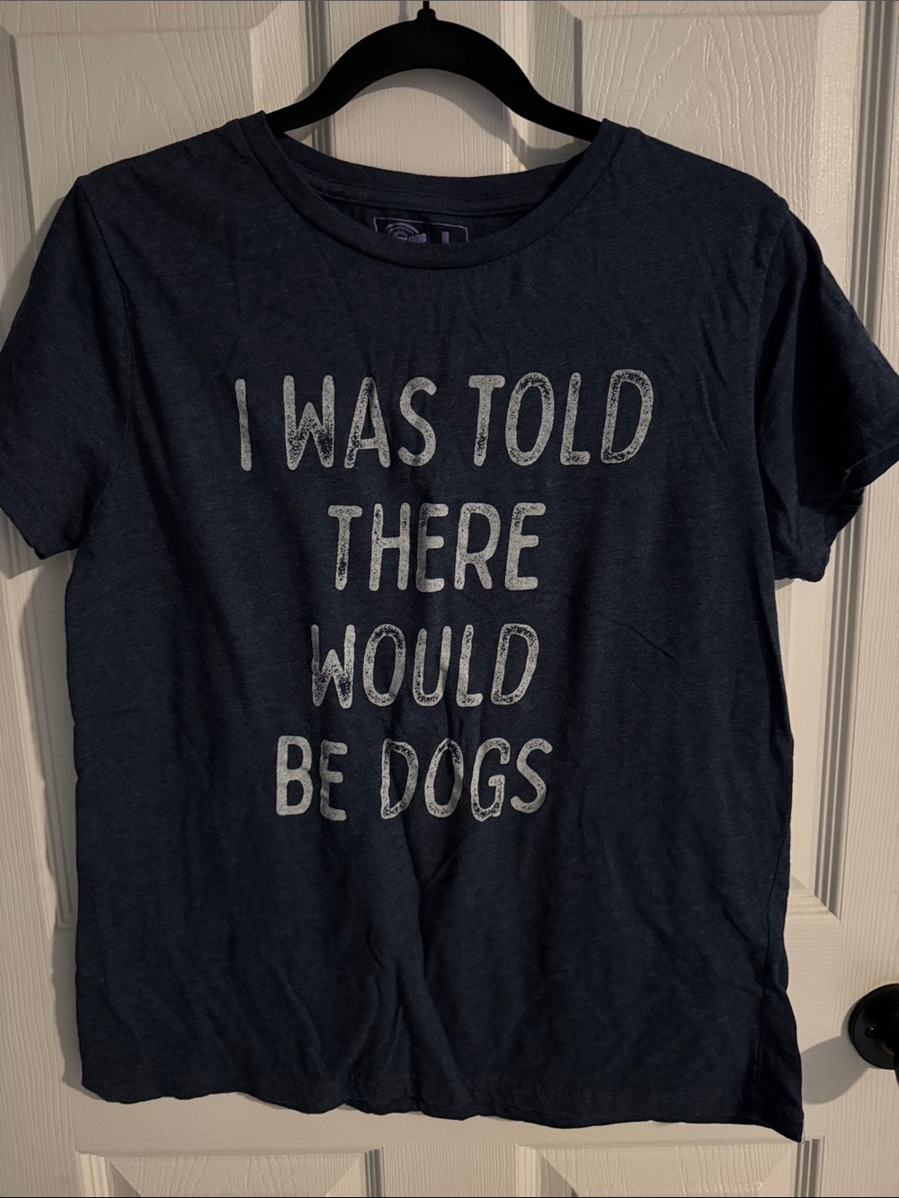 Navy "I Was Told There Would Be Dogs" Graphic Tee - Pets Dog